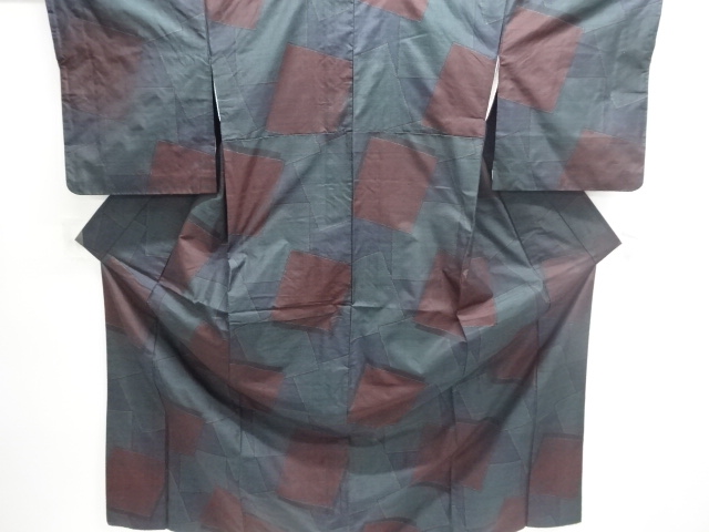 JAPANESE KIMONO / DORO OSHIMA TSUMUGI / WOVEN SQUARES